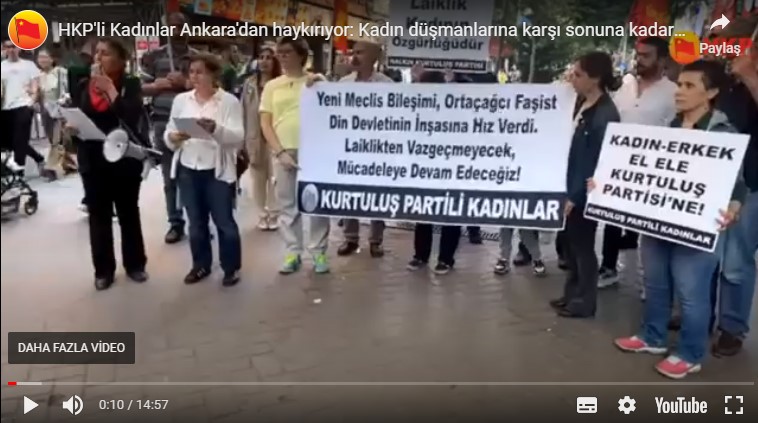 HKP’li Kadınlar Ankara’dan haykırıyor: Kadın düşmanlarına karşı sonuna kadar savaşacağız!