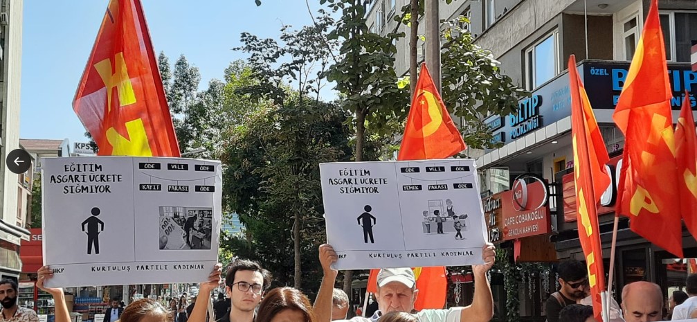 Yeni eğitim öğretim yılında,  okul masraflarını ve hayat pahalılığını protesto ettik
